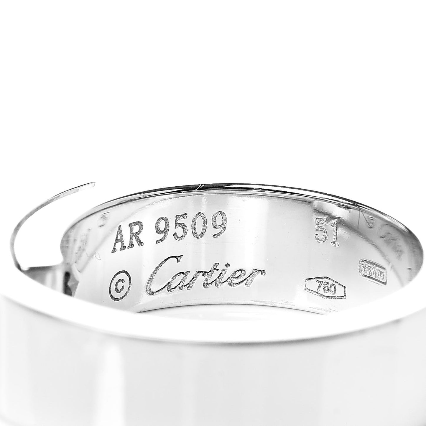 18K White Gold Diamond Anniversary Band Ring 51 5.75