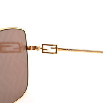 Fendi Metal Square Sunglasses FF40013U Gold Brown 5 of 8