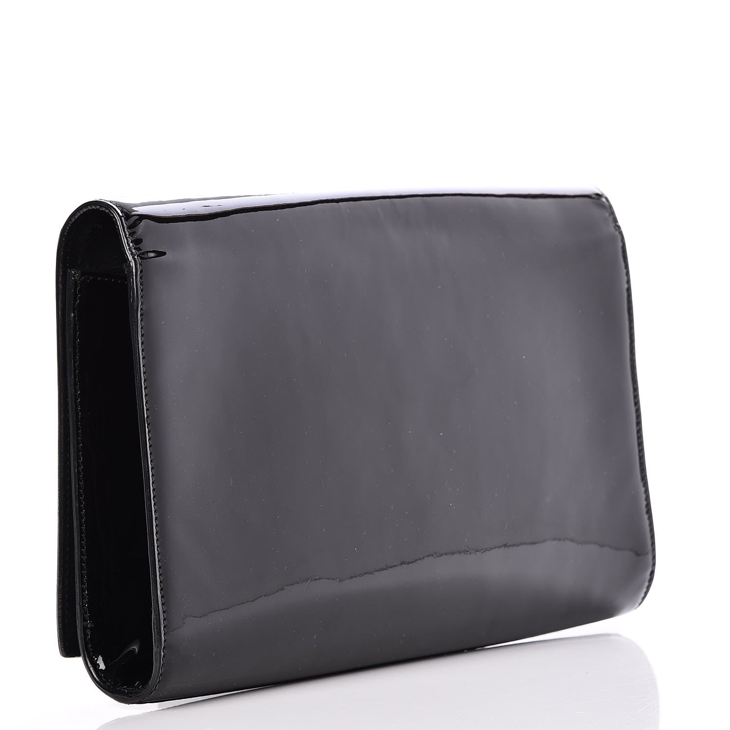 Saint Laurent Patent Monogram Large Belle De Jour Clutch Black 3 of 8