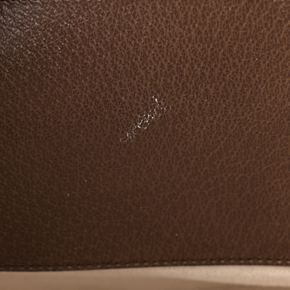 Gucci Monogram Jumbo GG Textured Dollar Calfskin Web Medium Ophidia Shopping Tote Camel Ebony 11 of 12