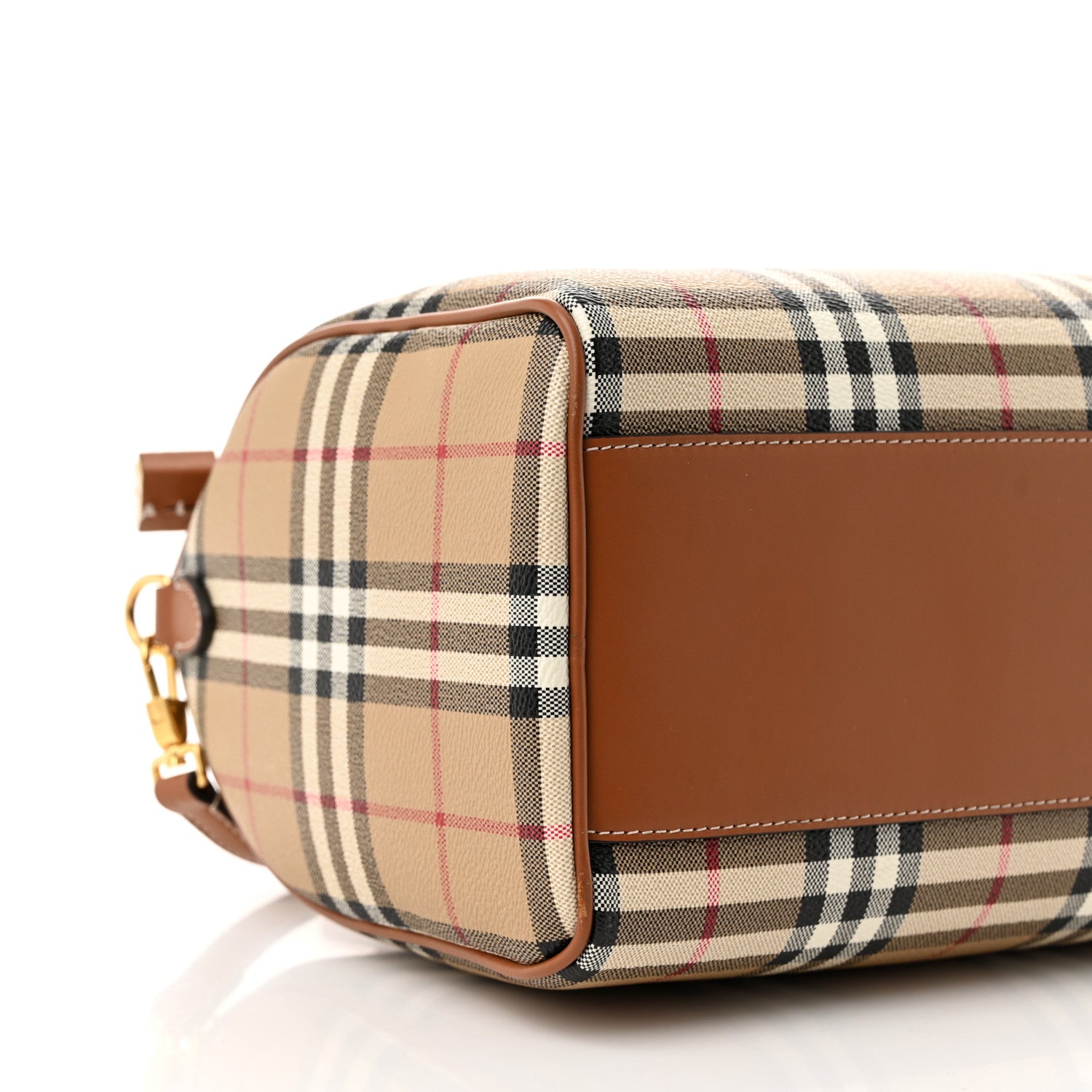 Burberry Horseferry Check Medium Bowling Bag Tan 9 of 10