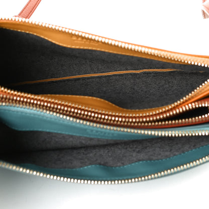 Celine Lambskin Small Multicolor Trio Crossbody Bag Antarctic 5 of 11