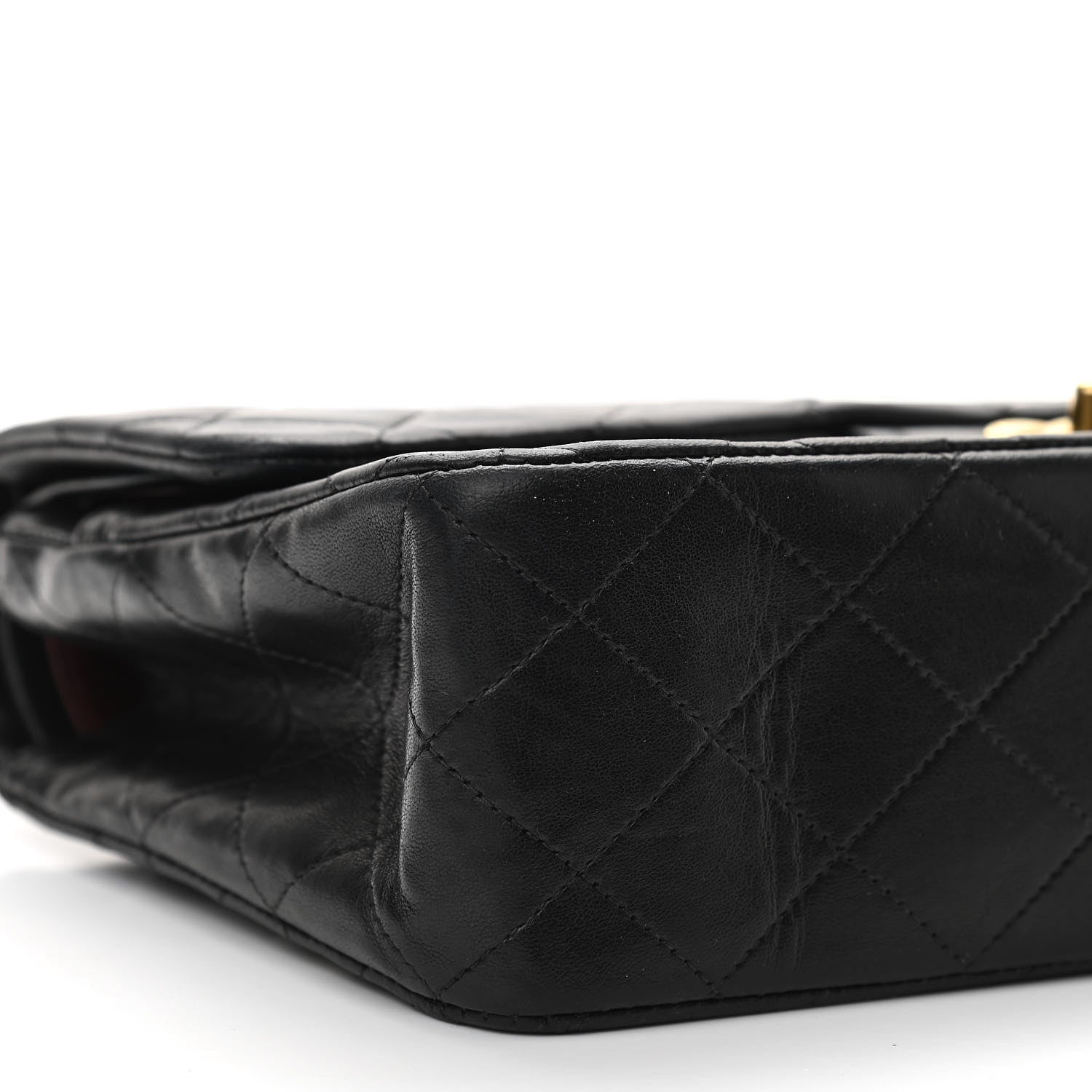 Chanel Lambskin Quilted Medium Double Flap Black 10 of 11