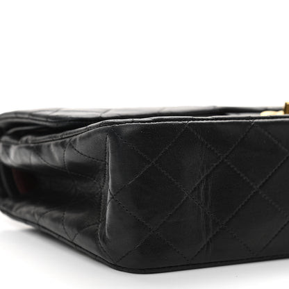 Chanel Lambskin Quilted Medium Double Flap Black 10 of 11