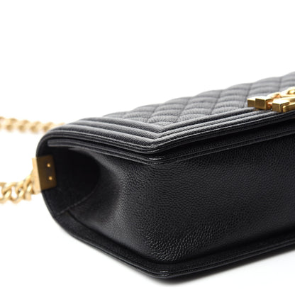 Chanel Caviar Quilted Medium Boy Flap Black 6 of 12