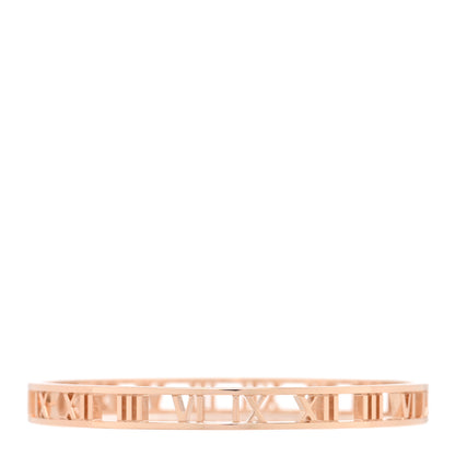 Tiffany 18K Rose Gold Open Narrow Atlas Bangle 1 of 3