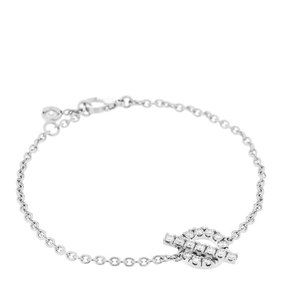Hermes 18K White Gold Diamond Finesse Bracelet SH 1 of 5