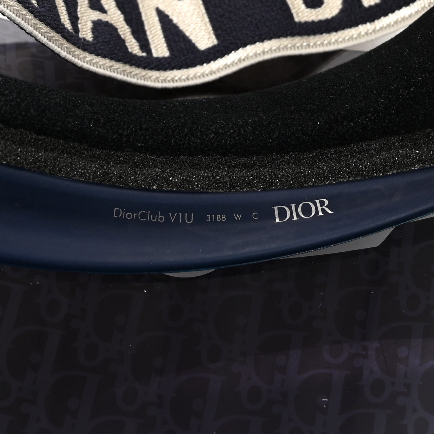 Christian Dior Oblique DiorClub V1U Sun Visor Blue 7 of 8