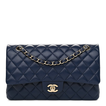Chanel Caviar Quilted Medium Double Flap Navy 1 of 9