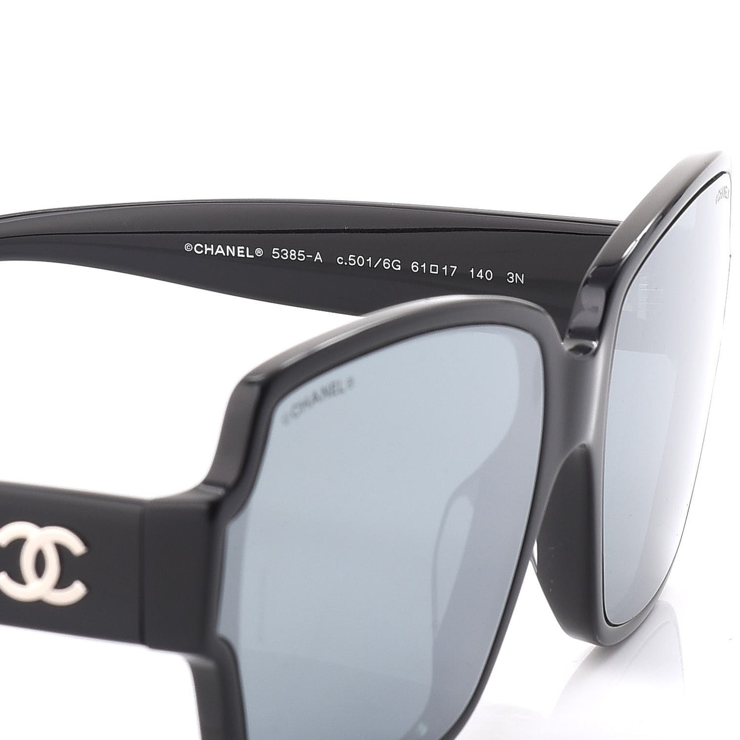 Acetate Square CC Sunglasses 5385 Black