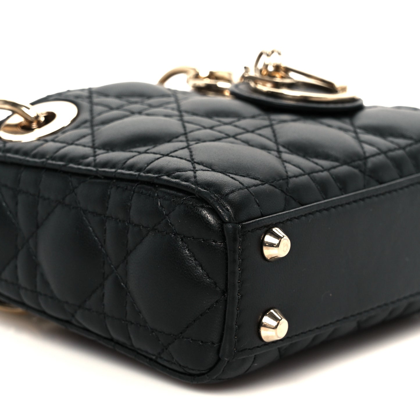 Lambskin Cannage Micro Lady Dior Black