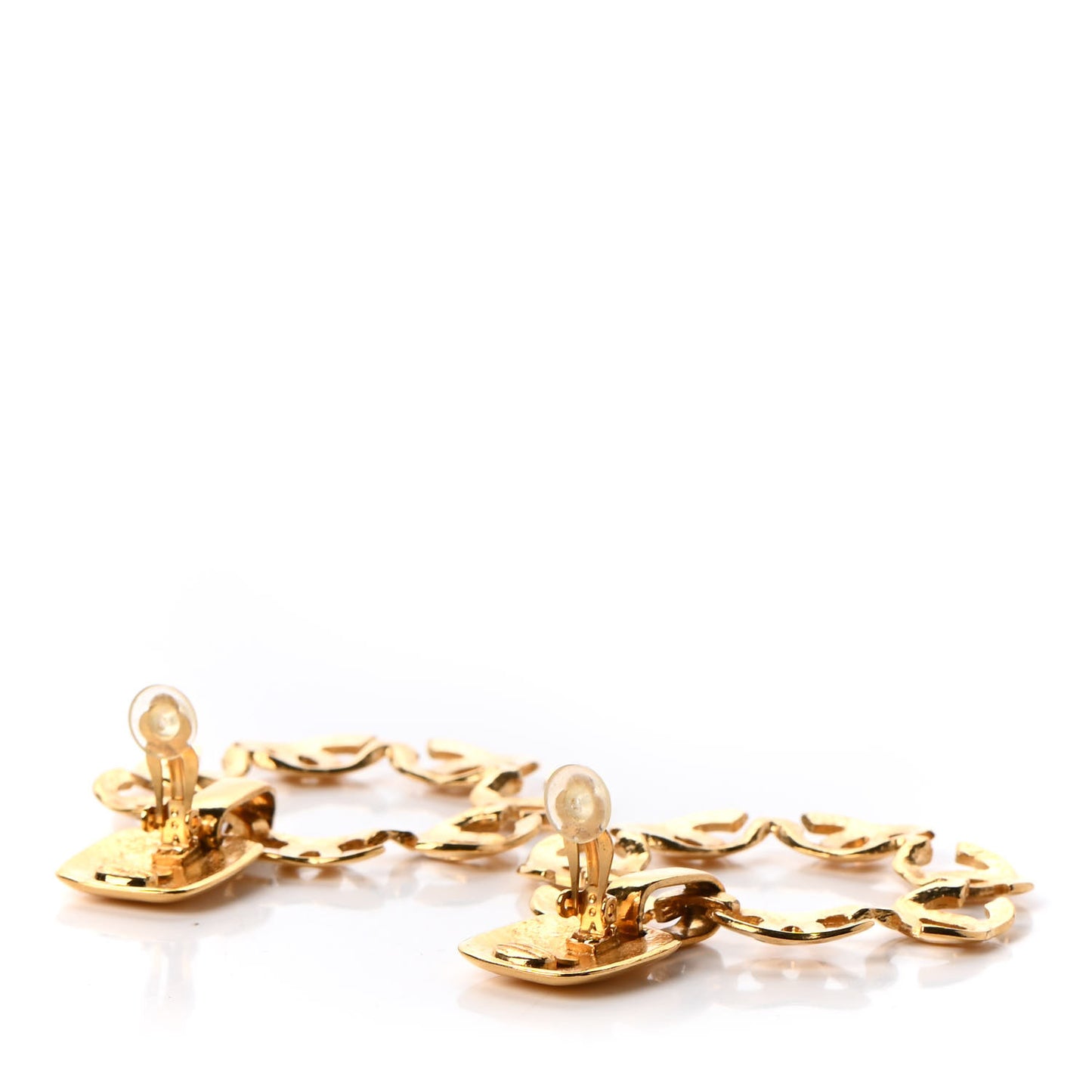 CC Hoop Clip On Earrings Gold