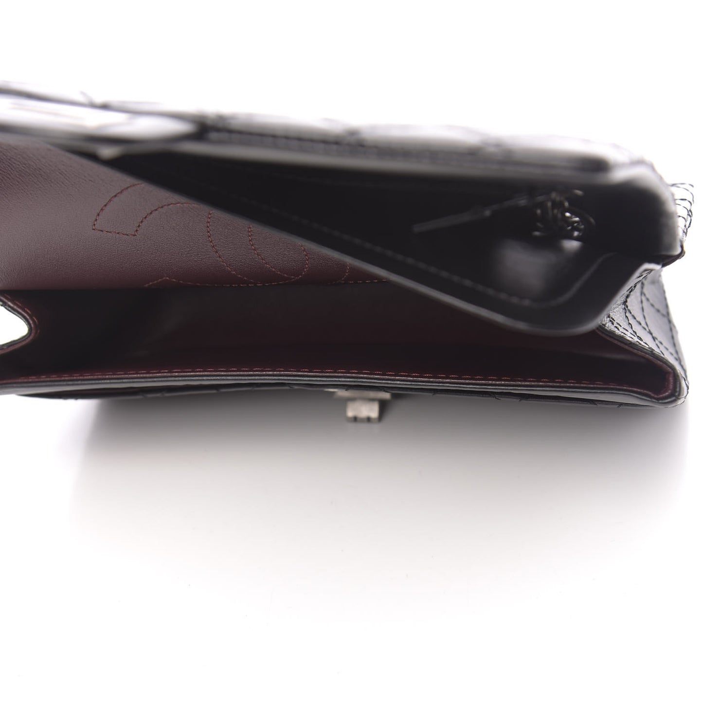 Aged Calfskin Quilted 2.55 Reissue 225 Flap Black