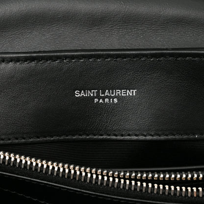 Saint Laurent Calfskin Y Quilted Monogram Small Loulou Chain Satchel Black 6 of 11