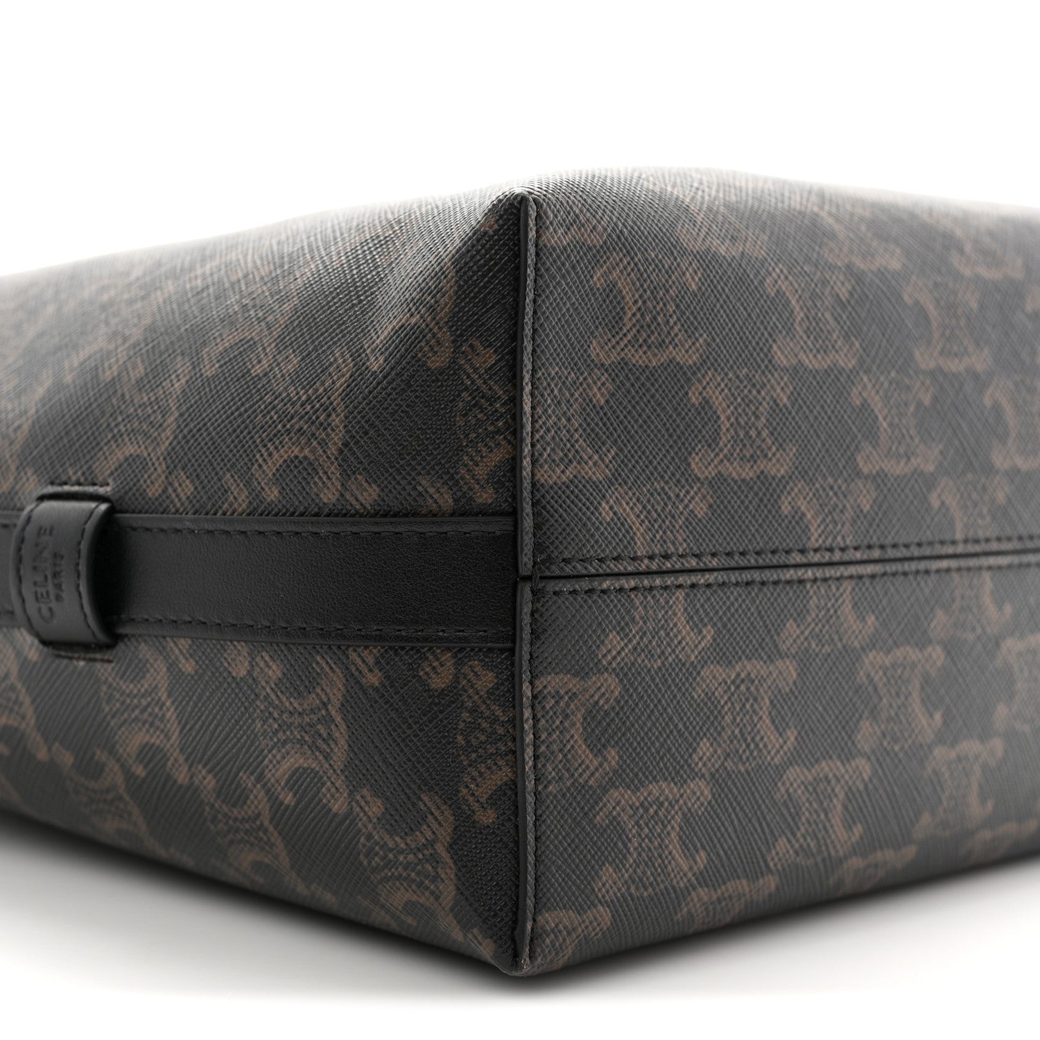 Celine Triomphe Canvas Calfskin Harry Crossbody Bag Black 9 of 11