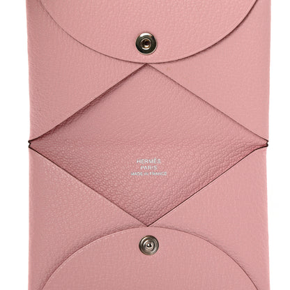 Hermes Chevre Mysore Calvi Card Case Mauve Sylvestre 5 of 7