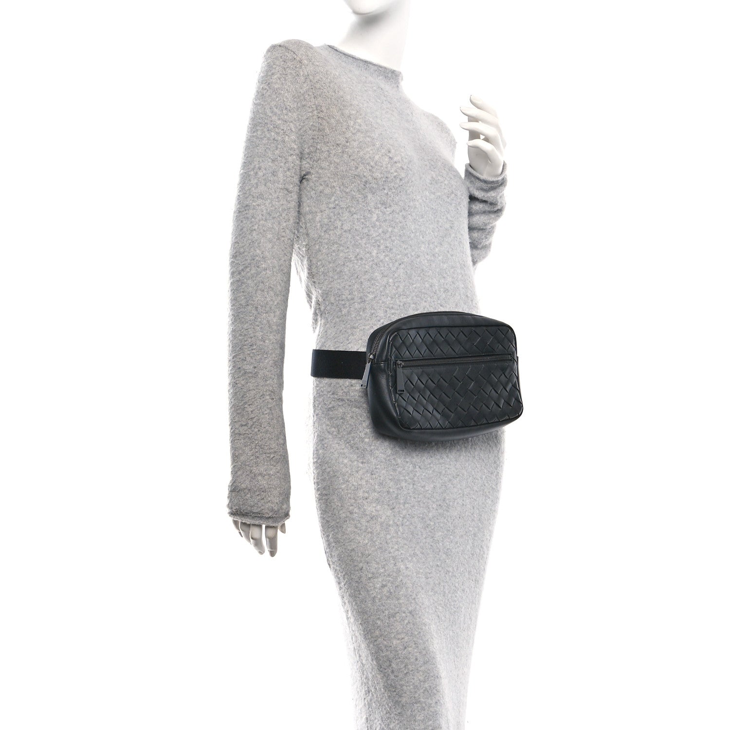 Bottega Veneta Nappa Intrecciato Belt Bag Black 2 of 11