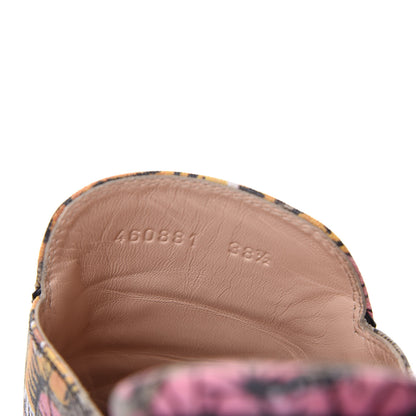 Gucci GG Supreme Monogram Bengal Womens Princetown Slippers 38.5 Beige Crop Pink 9 of 11