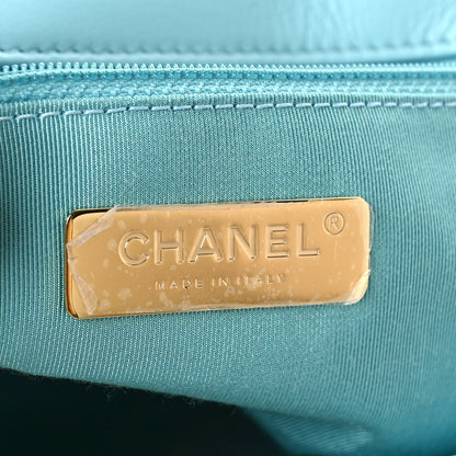 Chanel Lambskin Quilted Medium Chanel 19 Flap Light Blue 6 of 9