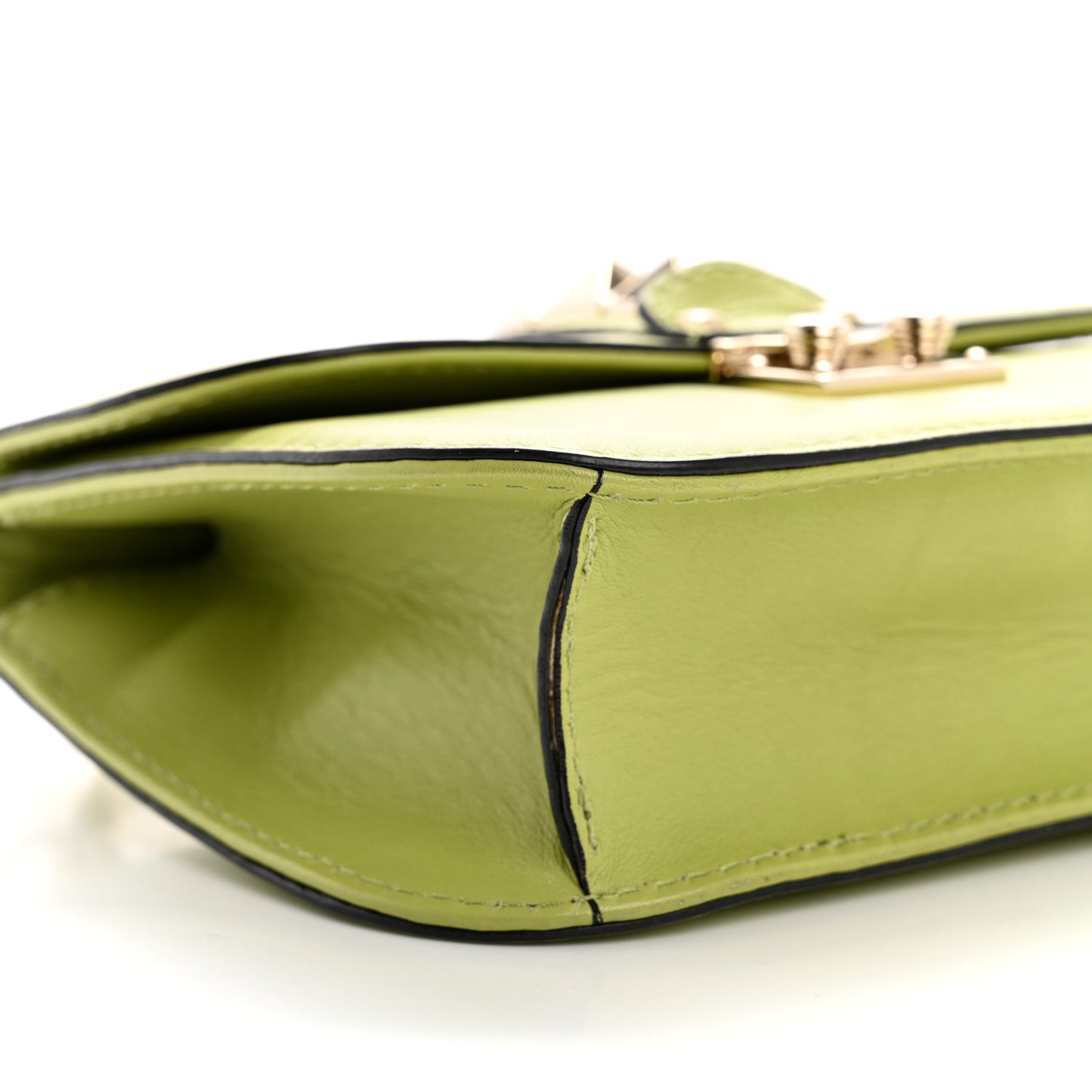 Vitello Small Glam Lock Rockstud Flap Apple