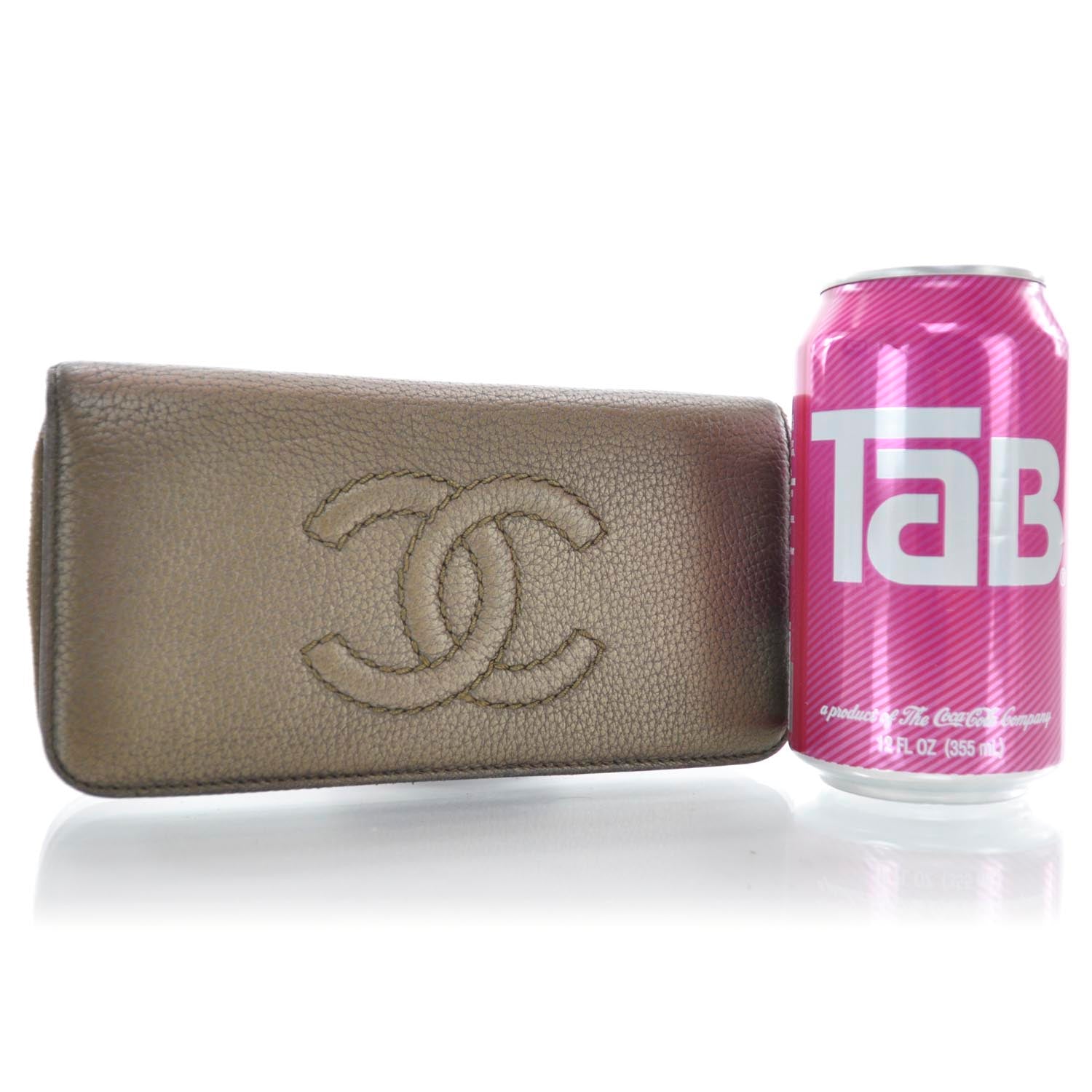 Chanel Leather Luxe Ligne Wallet Bronze 2 of 8