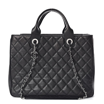 Chanel Caviar Quilted Large Urban Companion Top Handle Shopping Tote Black 1 of 13