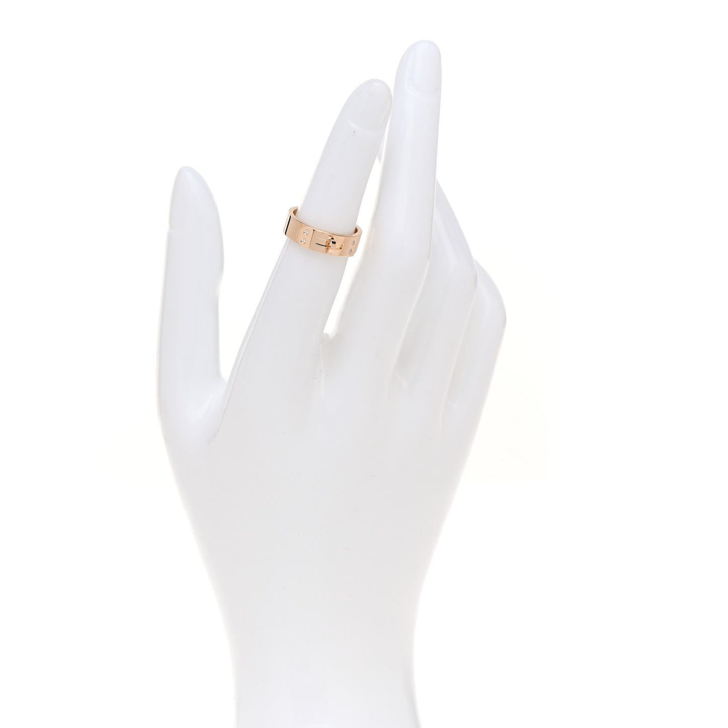 18K Rose Gold Diamond PM Kelly Ring 48 4.5