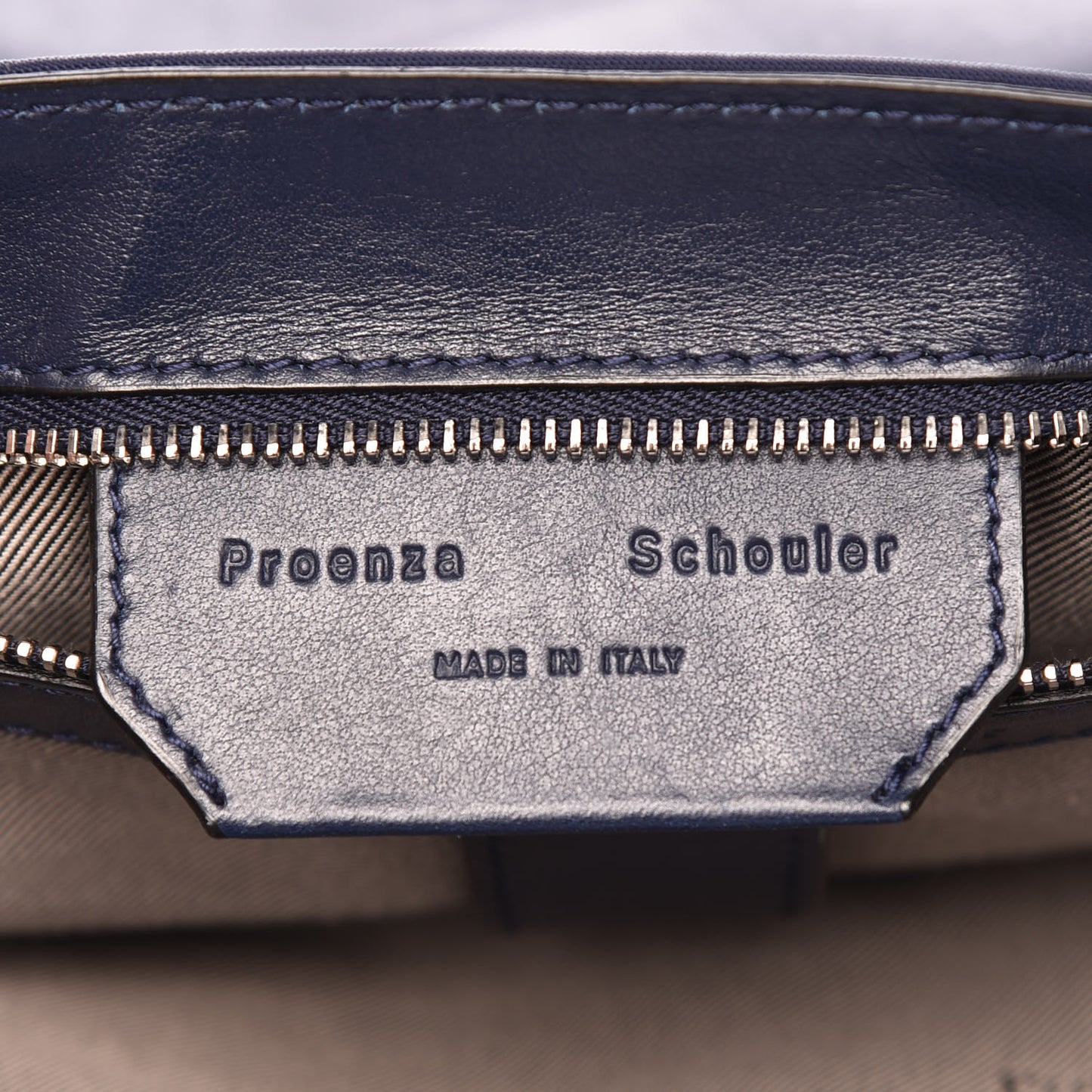 Nylon Calfskin Medium PS1 Satchel Indigo