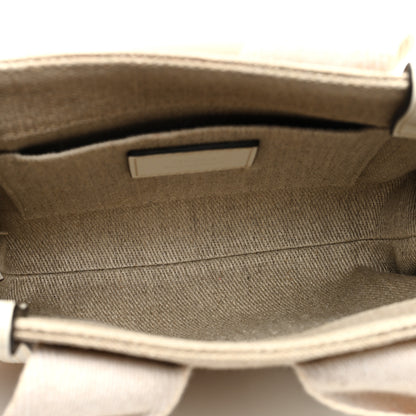 Chloe Cotton Calfskin Mini Woody Ribbon Tote White Light Brown 5 of 9