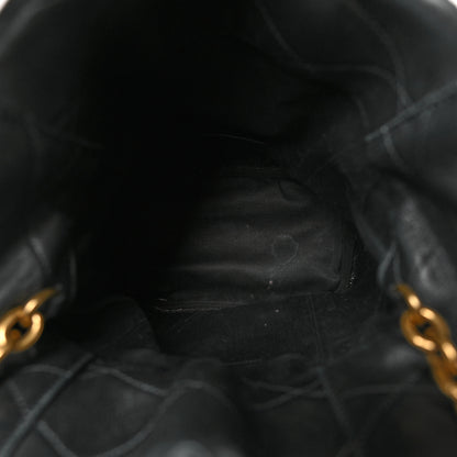 Saint Laurent Lambskin Quilted Le Maillon Bucket Bag Black 5 of 13