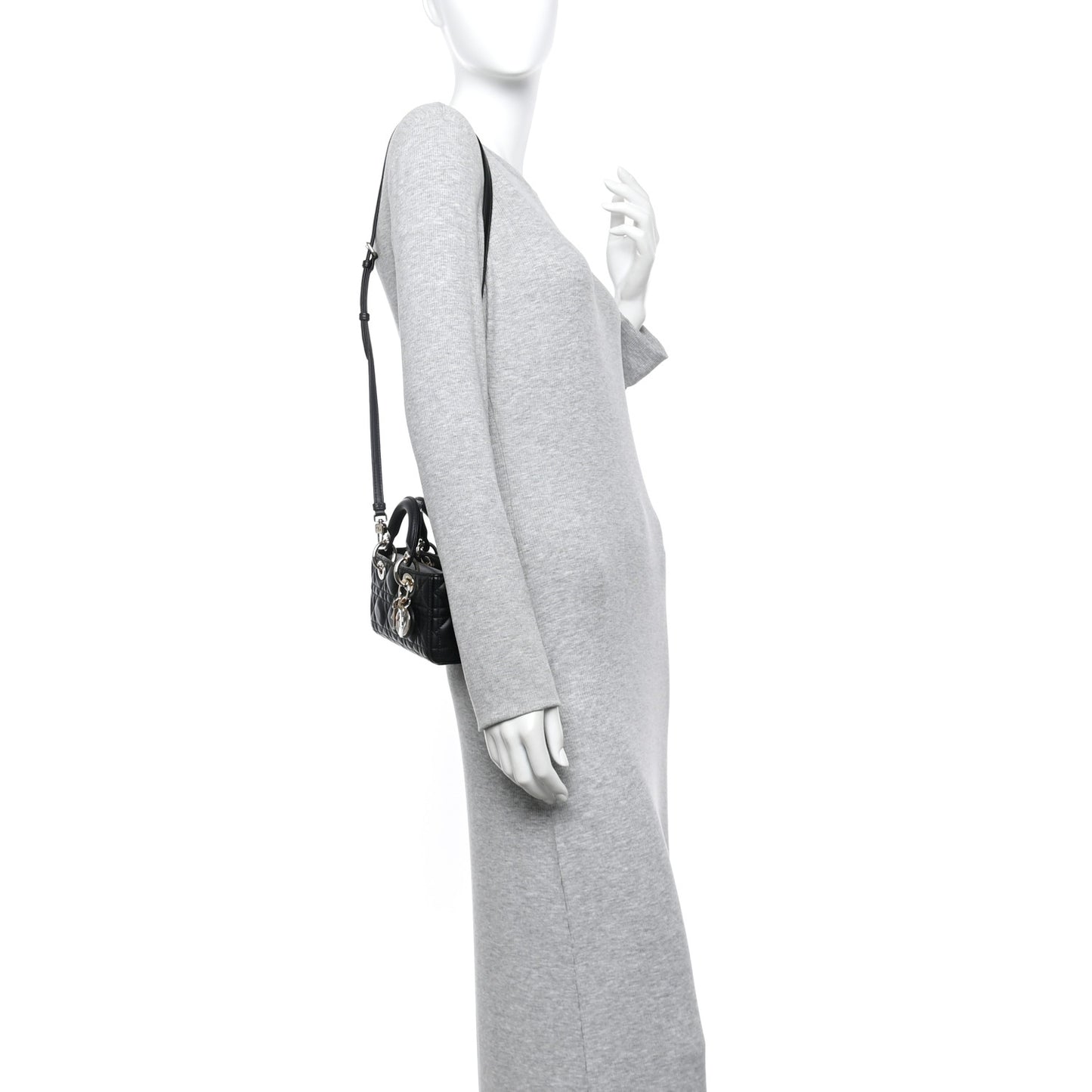 Lambskin Cannage Micro Lady D-Joy Black