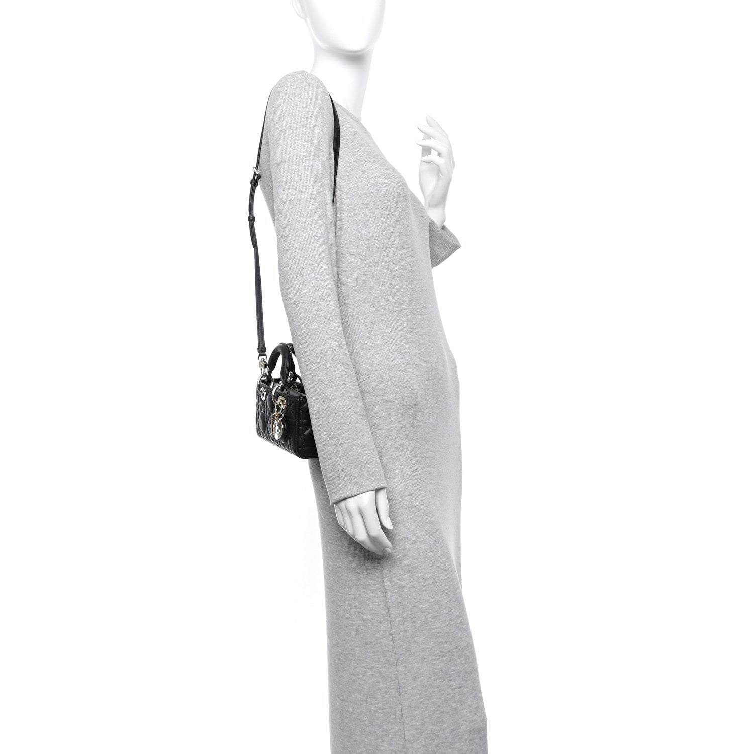 Christian Dior Lambskin Cannage Micro Lady D-Joy Black 2 of 11