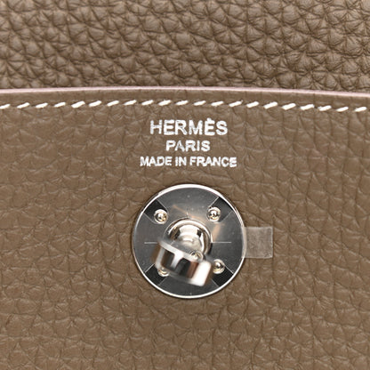 Hermes Taurillon Clemence Mini Lindy 20 Etoupe 6 of 9