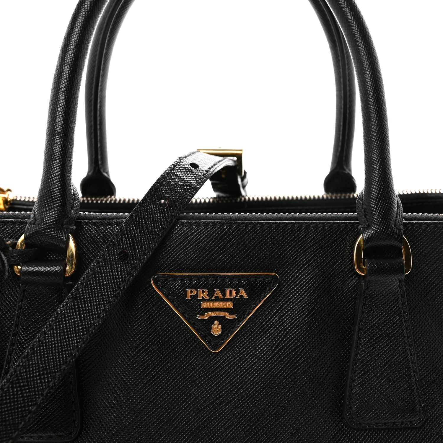 Prada Saffiano Lux Small Galleria Double Zip Tote Black 1876683