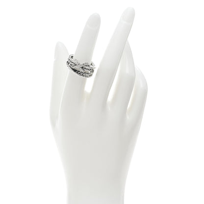 David Yurman Sterling Silver Diamond 10mm X Crossover Ring 51 5.75 2 of 4