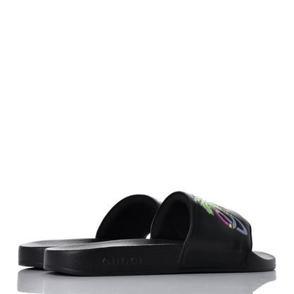 Gucci Rubber Mens Hawaii Pool Slide Sandals 10 Black Multicolor 4 of 8