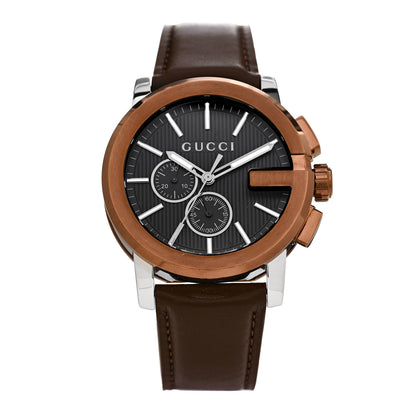 Gucci Stainless Steel Calfskin 44mm G-Chrono Quartz Watch Bronze 1 of 5