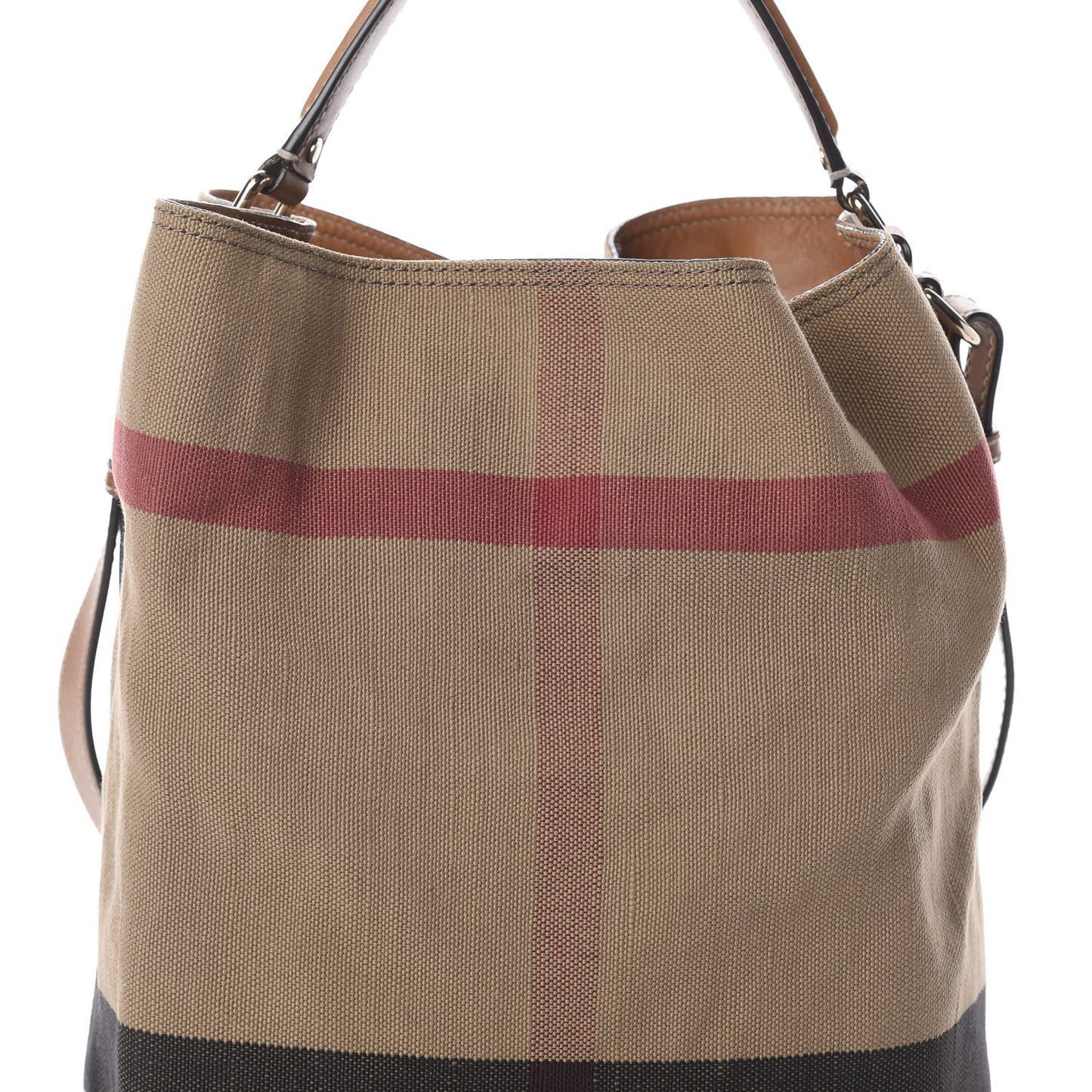 Canvas Mega Check Medium Ashby Hobo Saddle Brown