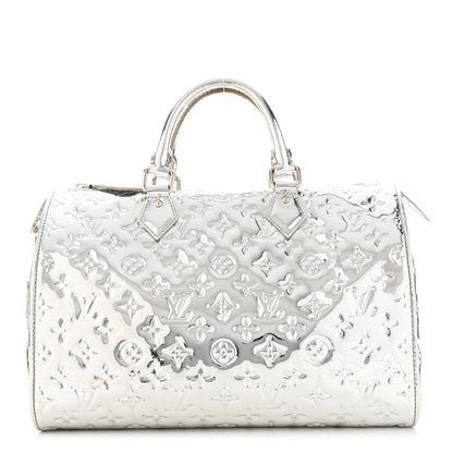 Louis Vuitton Monogram Miroir Speedy 30 Silver 1 of 14
