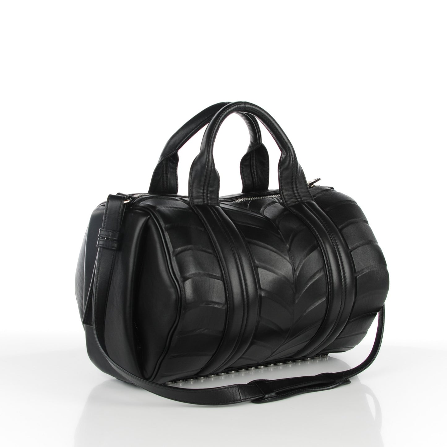 ALEXANDER WANG Neoprene Injected Lambskin Rocco Black Rhodium Hardware