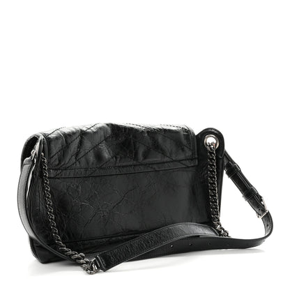 Saint Laurent Crinkled Calfskin Matelasse Monogram Niki Body Bag Black 2 of 9