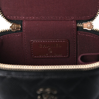 Chanel Caviar Quilted Mini Vanity Case With Chain Black 6 of 11
