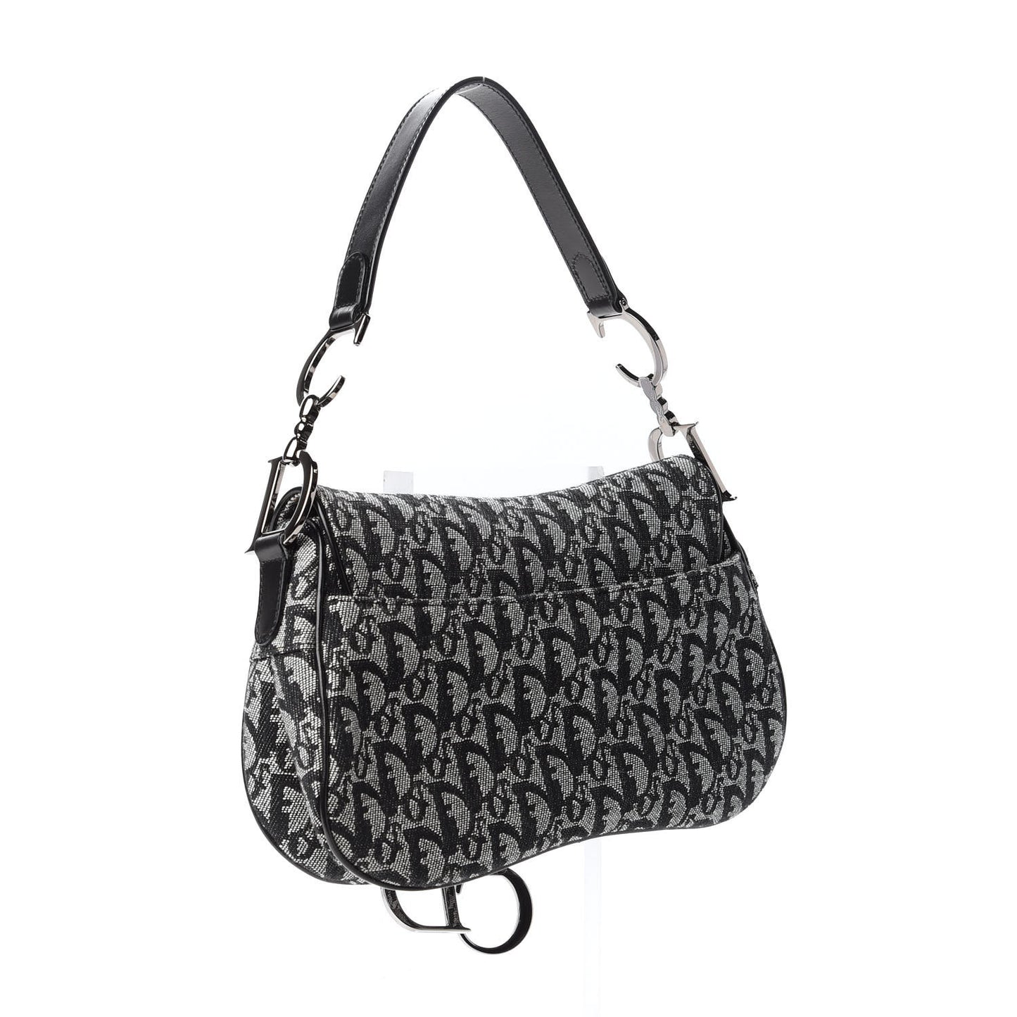 Monogram Double Saddle Bag Black