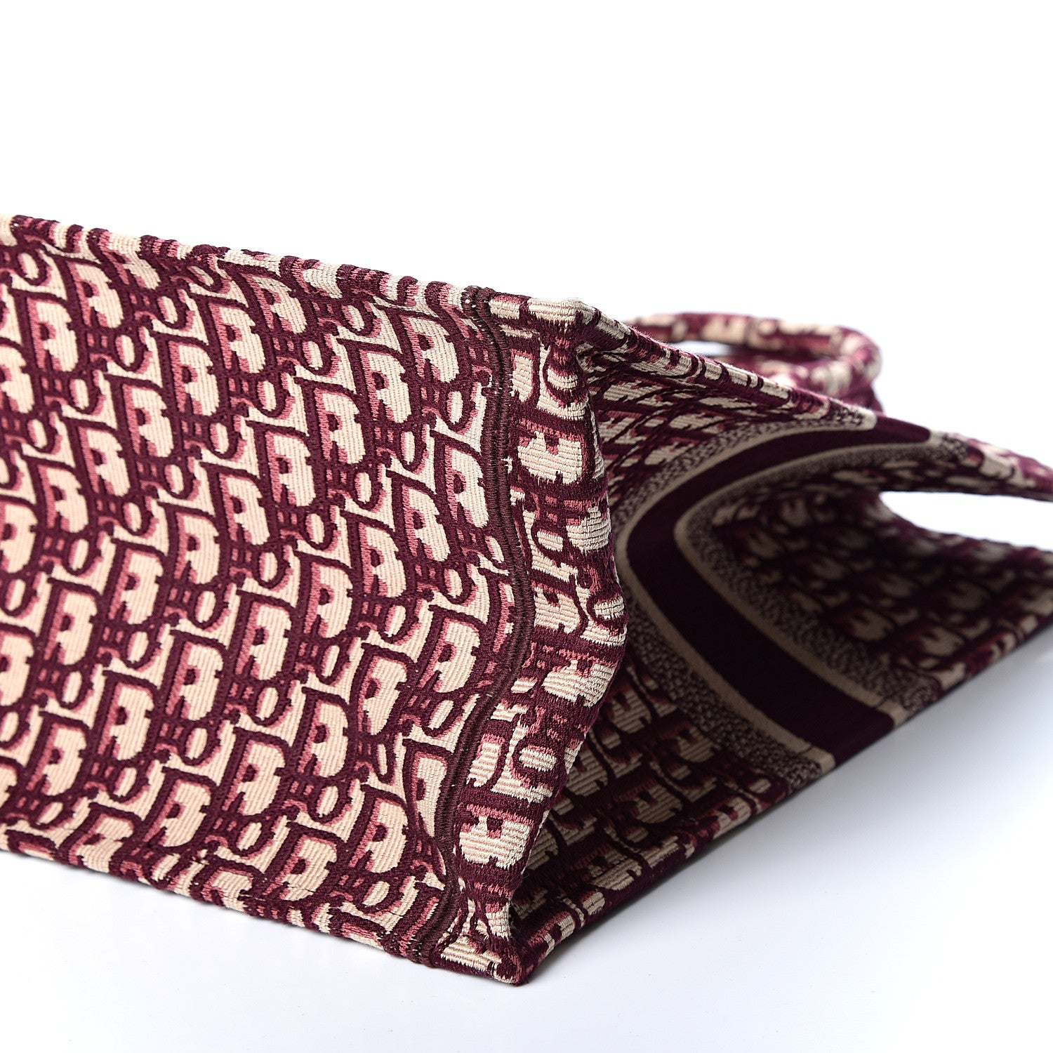 Christian Dior Oblique Large Book Tote Burgundy Multicolor 9 of 9