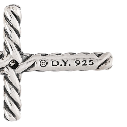 David Yurman Sterling Silver Diamond Cable Classics Cross Pendant 4 of 4