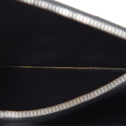 Saint Laurent Grain De Poudre Matelasse Chevron Monogram Envelope Chain Wallet Black 16 of 16