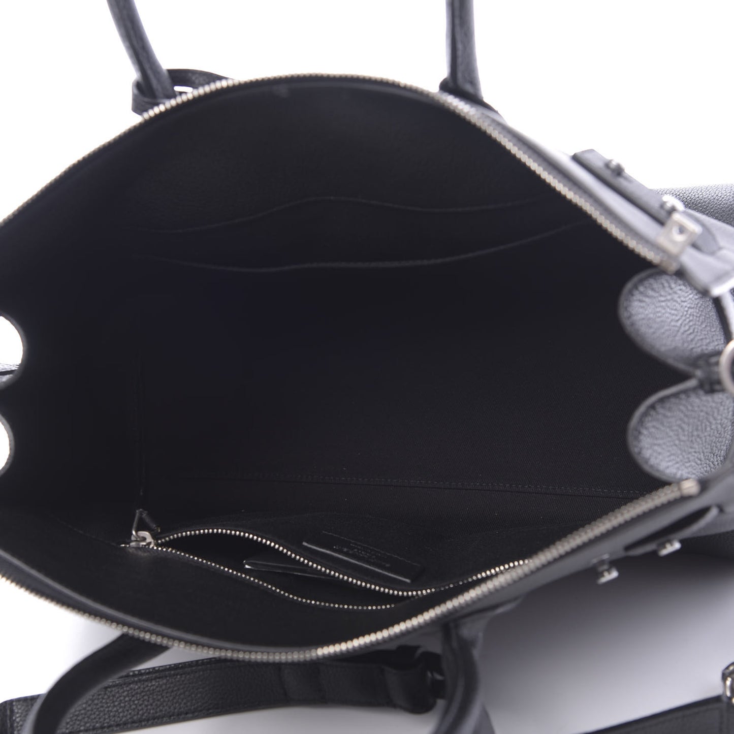 Grained Calfskin Small Supple Sac De Jour Duffle Black