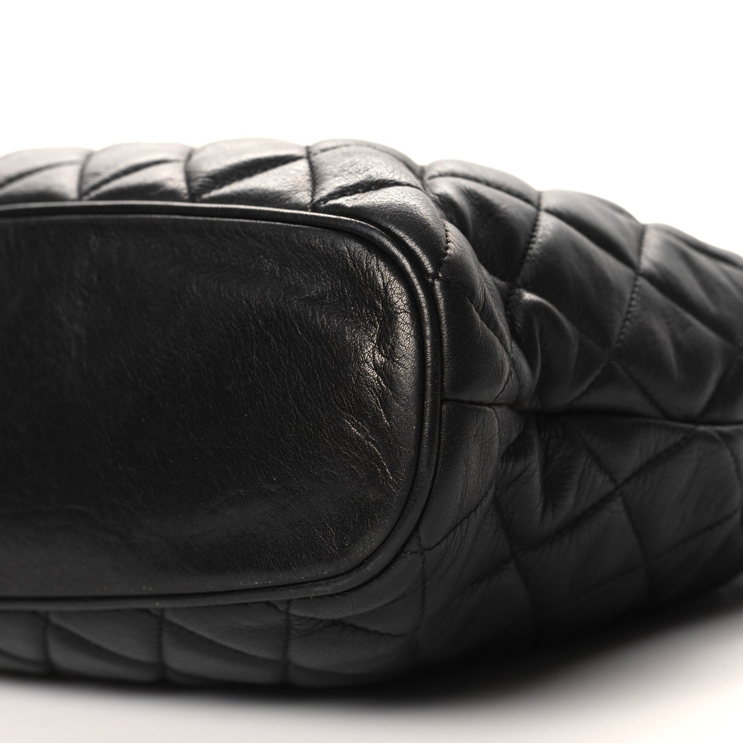 Lambskin Quilted Shoulder Bag Black