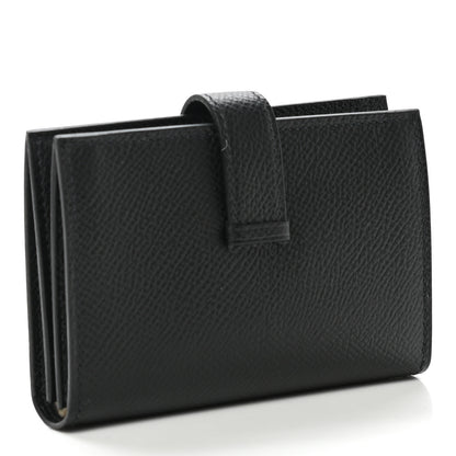 Hermes Epsom Monochrome Bearn Card Holder Wallet Black 2 of 7