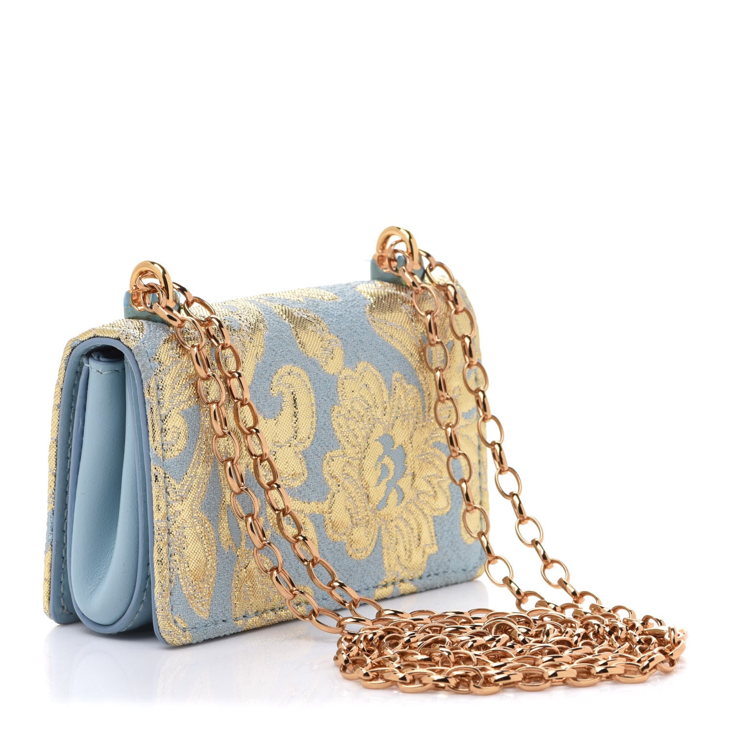 Dolce & Gabbana Brocade Micro DG Girls Shoulder Bag Light Blue 3 of 9